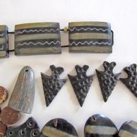Earthy Ethnic Boho Bohemian African Tribal Style Mixed Bead Lot for Jewelry Making -  Earth Tone Colors, Beige, Black, Brown, Zebra Striped